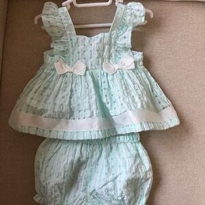cupcakes & cashmere Mint Green Kids Matching Set
